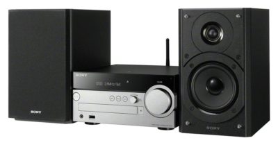 Sony CMT-SX7B Micro Hi-Fi System with Wi-Fi and Bluetooth.